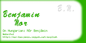 benjamin mor business card